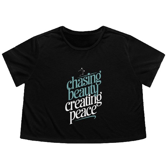 Libra Zodiac Chasing Beauty Creating Peace Flowy Cropped Tees