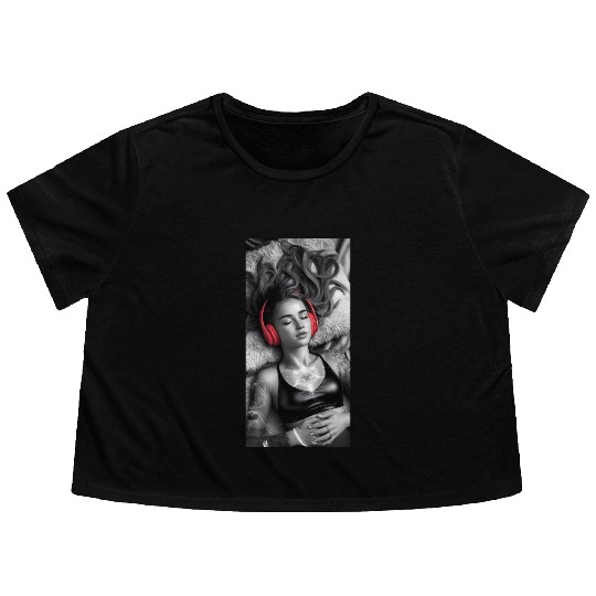 Aural Nirvana Flowy Cropped Tees