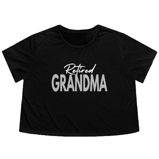 retired grandma Flowy Cropped Tees