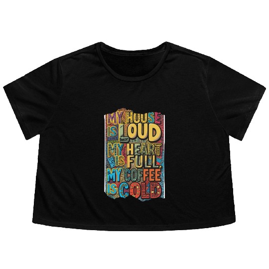 Parenting on hard mode Neurodivergent edition Flowy Cropped Tees