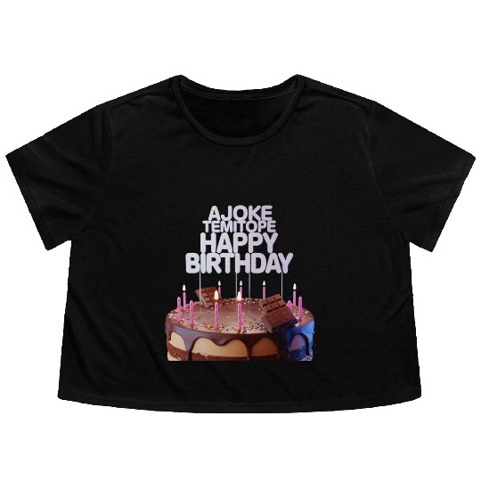 Premify 3D Pop Up Happy Birthday Card with Light & Flowy Cropped Tees