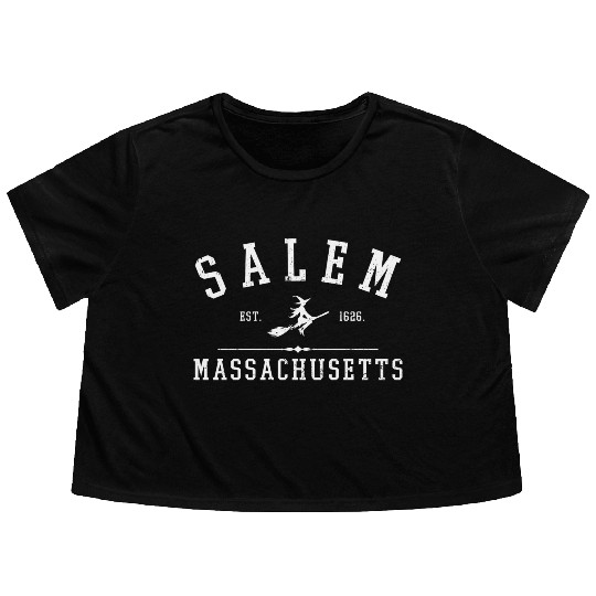 Salem Massachusetts Est 1626 Flowy Cropped Tees