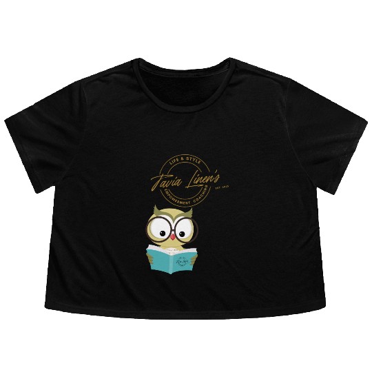The Wise Coaching Owl Flowy Cropped Tees by Tavia Linen