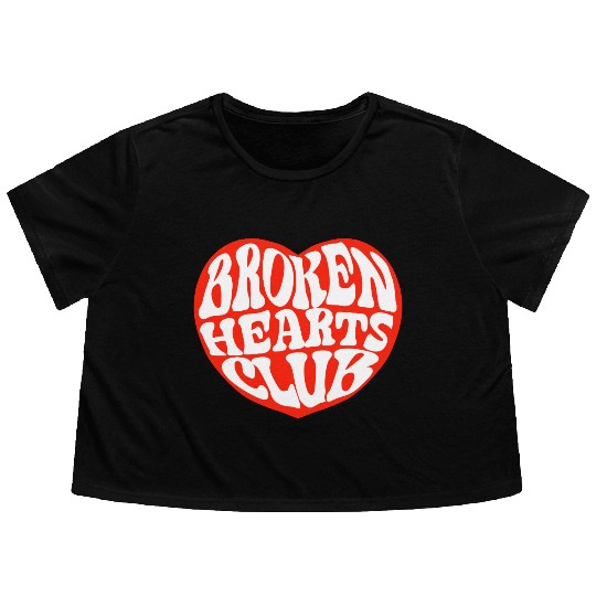 Broken Hearts Club Flowy Cropped Tees