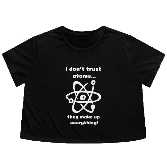 Science puns Flowy Cropped Tees