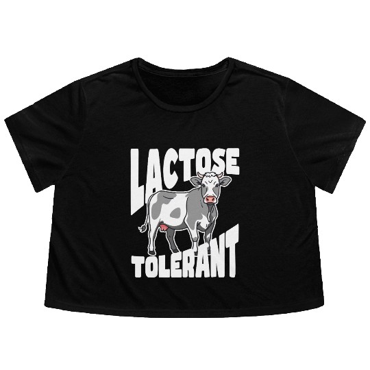 Lactose Tolerant – Built Different Flowy Cropped Tees