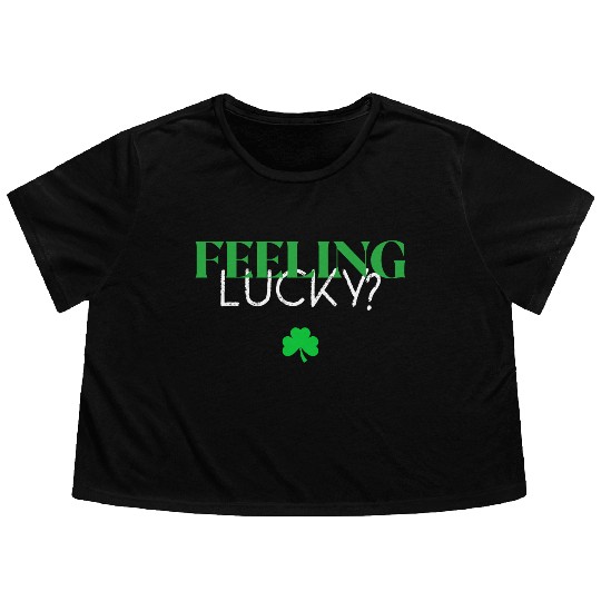 Feeling Lucky With Clover Flowy Cropped Tees