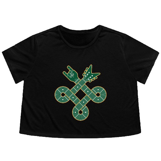 Celtic Knot Guitar | St. Patrick’s Day Flowy Cropped Tees