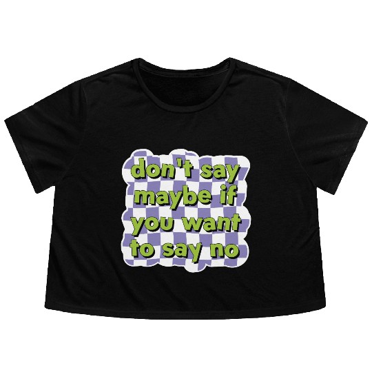 Assertive Choice Checkerboard Flowy Cropped Tees