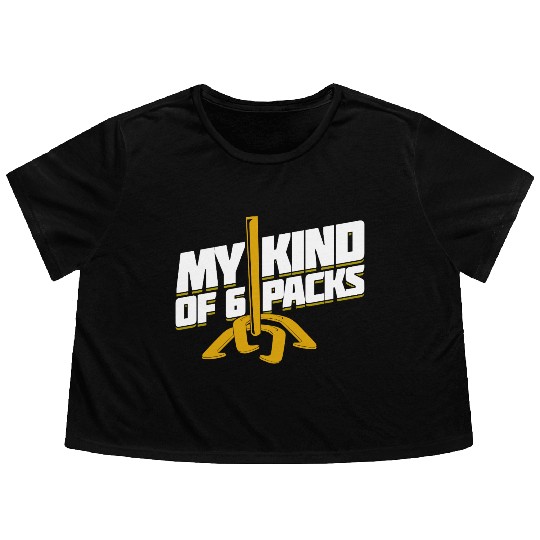 Horseshoe Pitching Flowy Cropped Tees