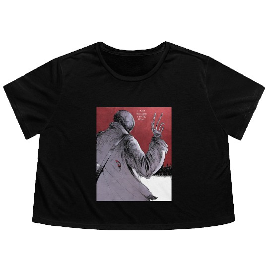 Dark Gothic Skeleton Art Horror Aesthetic Street Flowy Cropped Tees