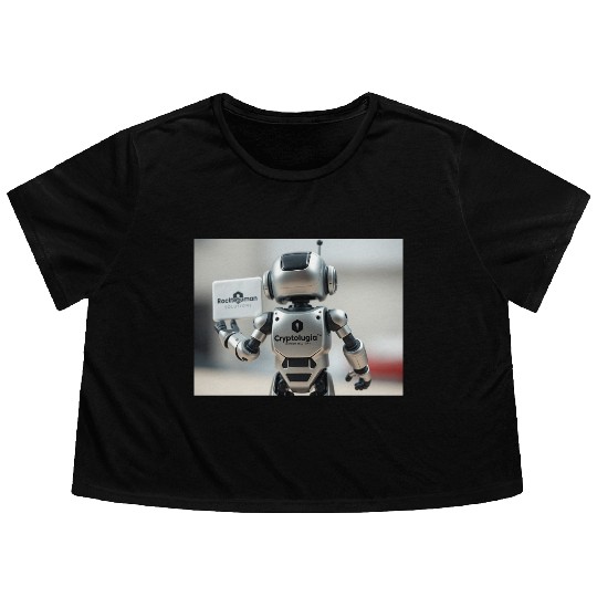 Rocketman Robot Flowy Cropped Tees