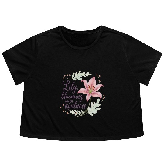 Lily, blooming with kindness Flowy Cropped Tees