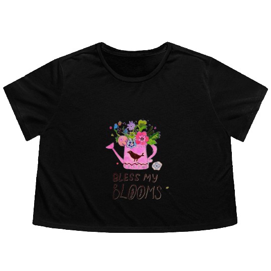 Spring flowers illustration Flowy Cropped Tees