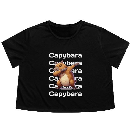 Capybara Flowy Cropped Tees