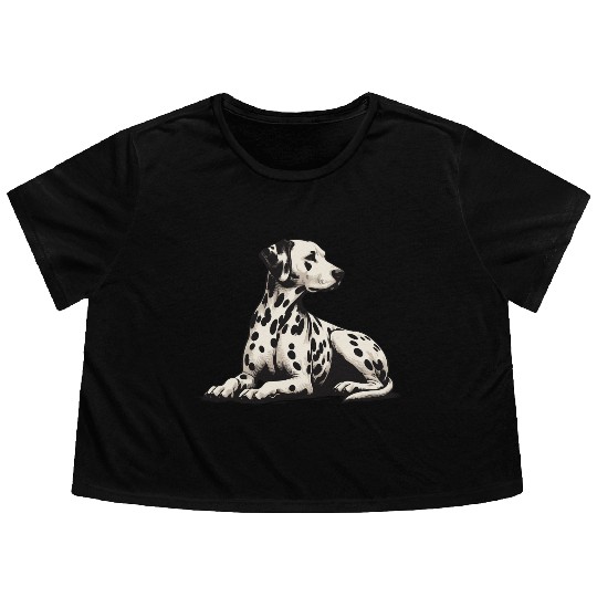 Dalmatian Flowy Cropped Tees