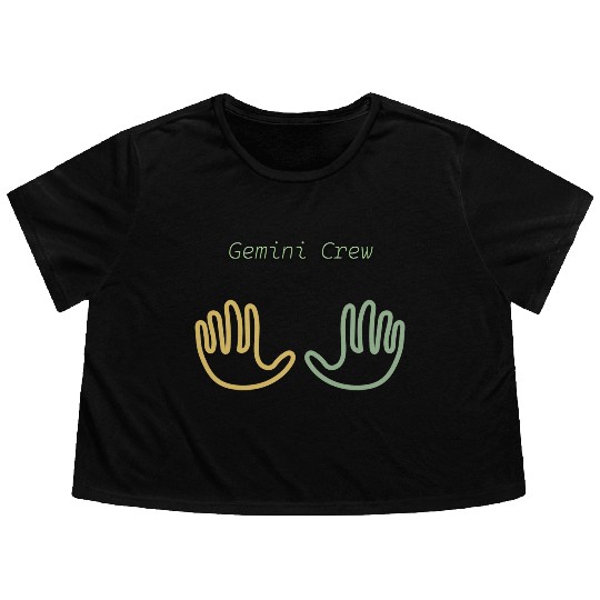 New, Original Gemini Symbol Flowy Cropped Tees