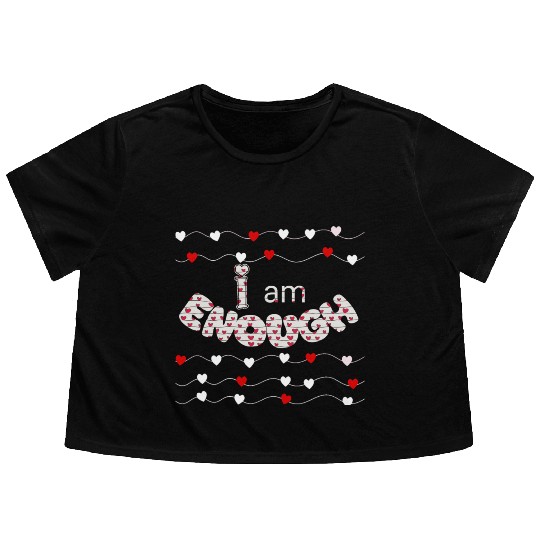 I Am Enough - Faith & Love Design | Psalm 139:14 Flowy Cropped Tees