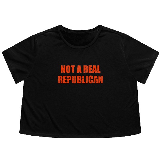 Not a real republican Flowy Cropped Tees