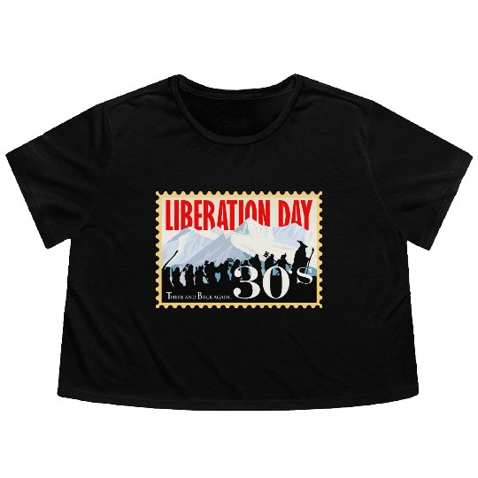Liberation Day, There & Back Again 1930's Flowy Cropped Tees