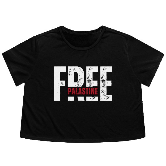 Free Palestine – Solidarity Statement Flowy Cropped Tees