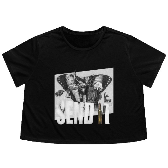 Send lawyers guns and money Flowy Cropped Tees