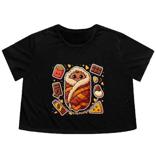 Self Care Is Ignoring My Problems with Snacks Flowy Cropped Tees