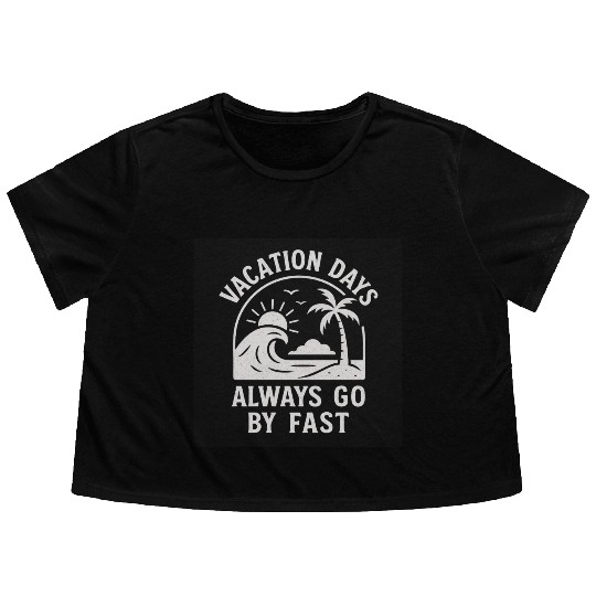 Ocean Escape - Time Slips Away Too Fast Flowy Cropped Tees