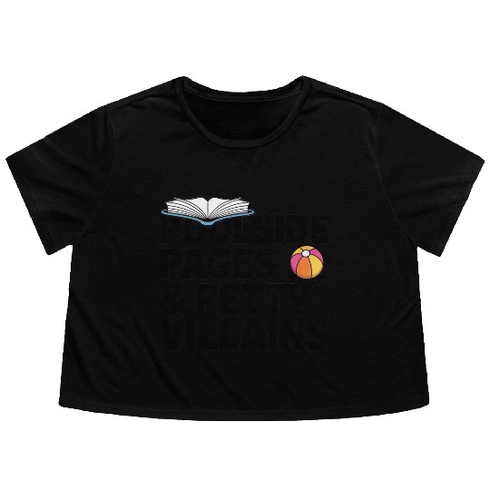 Poolside Pages Petty Villains Flowy Cropped Tees