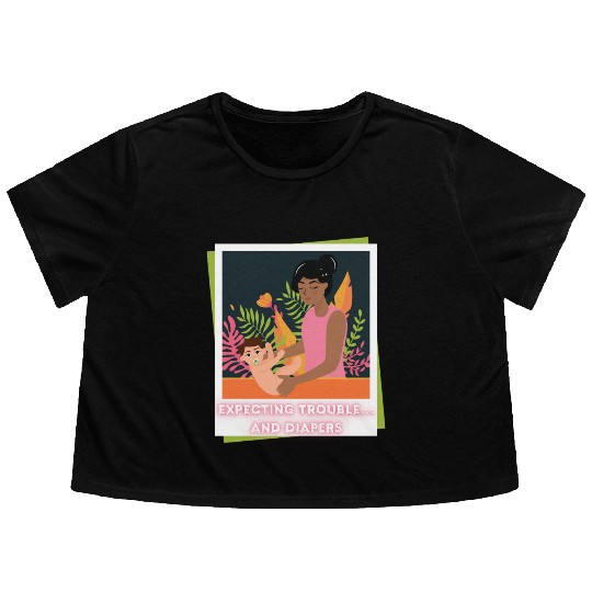 First Time Mom Vibes – Expecting Mother Flowy Cropped Tees