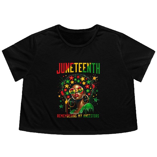 Juneteenth 1865 2 Flowy Cropped Tees