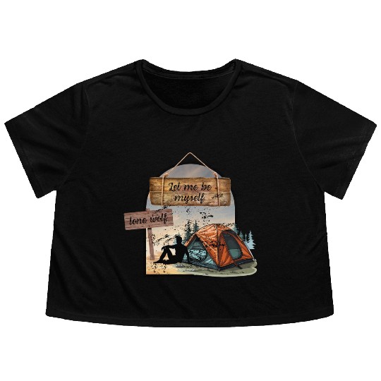 Lone Wolf Retreat Flowy Cropped Tees