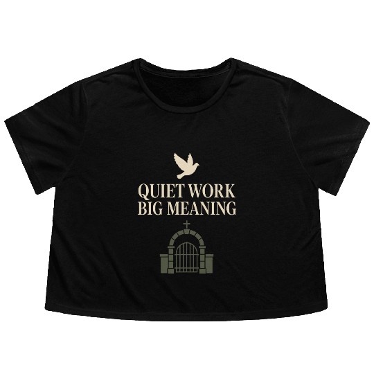 Cemetery Worker Groundskeeper Graveyard Memorial Flowy Cropped Tees