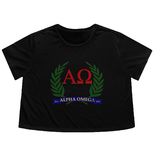 Alpha Omega, Eternity's Fraternity Flowy Cropped Tees