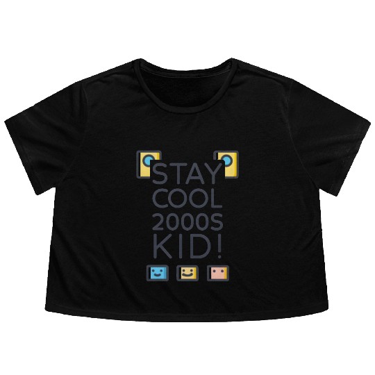 Stay Cool 2000s Kid – Y2K Retro Flowy Cropped Tees