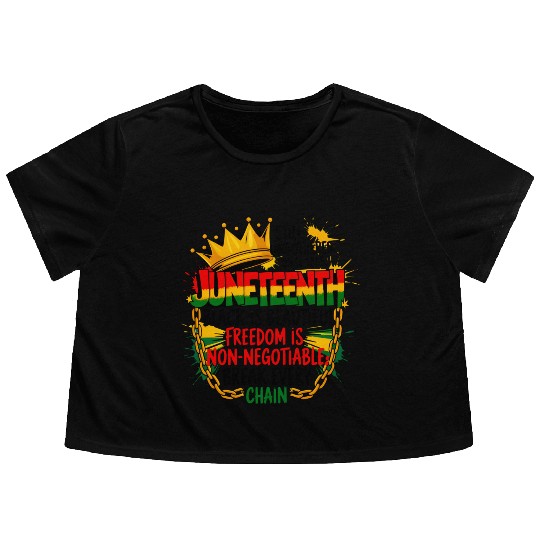 Juneteenth Black History Flowy Cropped Tees