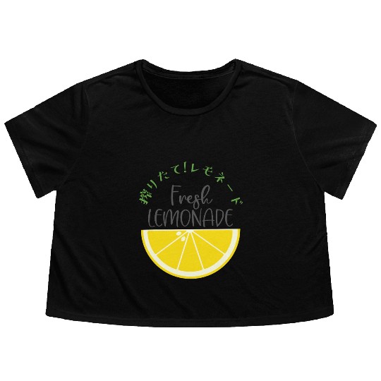 Fresh Lemonade Lemon Slice Flowy Cropped Tees