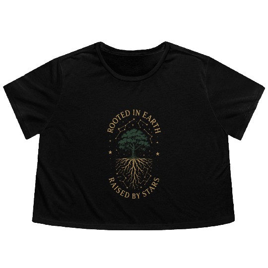 Pagan Pride Wiccan Lifestyle Earth Magic Witch Flowy Cropped Tees