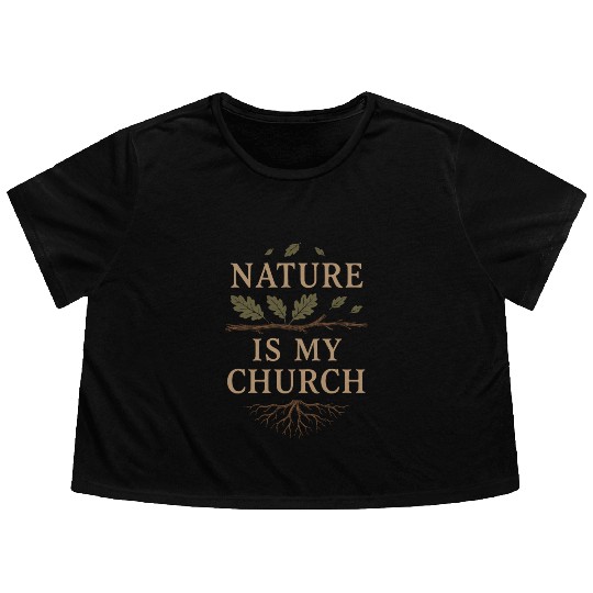 Pagan Pride Wiccan Lifestyle Earth Magic Witch Flowy Cropped Tees