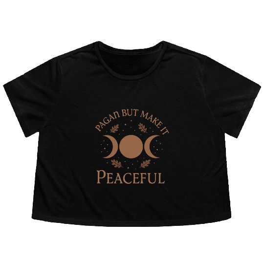 Pagan Pride Wiccan Lifestyle Earth Magic Witch Flowy Cropped Tees