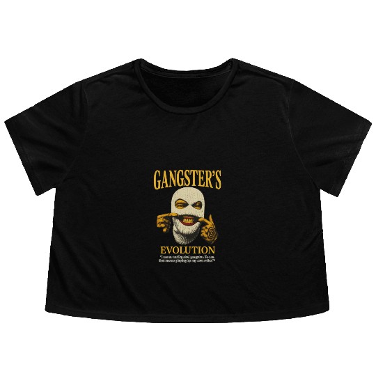 Gangster’s Evolution – Streetwear Statement Flowy Cropped Tees