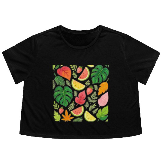 Sweet Garden & Strawberry Bliss Flowy Cropped Tees