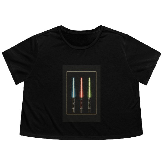 Katana LightSaber Flowy Cropped Tees