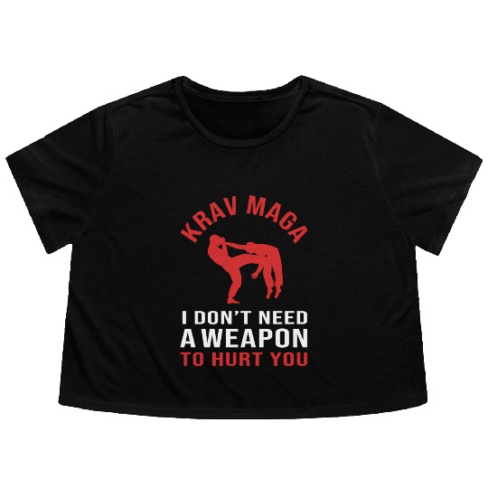 Israel Martial Arts Krav Maga Flowy Cropped Tees