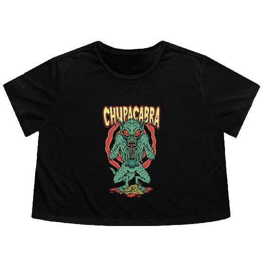CHUPACABRA – Cryptid Monster Horror Flowy Cropped Tees