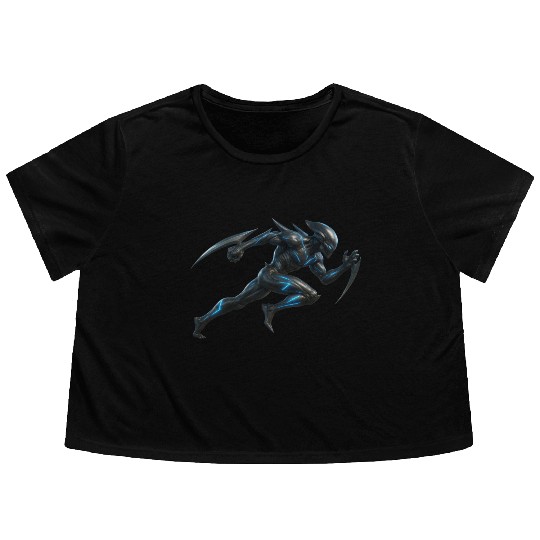 Velocity Alien (Speedster) hyper realistic Flowy Cropped Tees