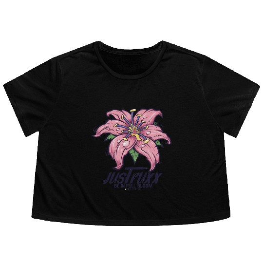Dark Bloom Lily – JustRuxx Graphic Design Flowy Cropped Tees