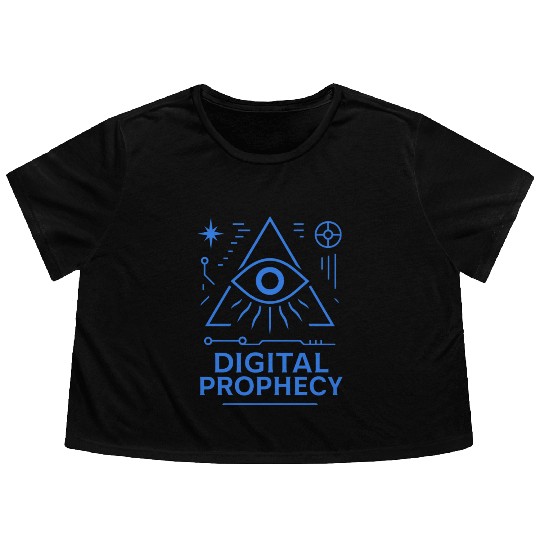 Digital Prophecy Flowy Cropped Tees