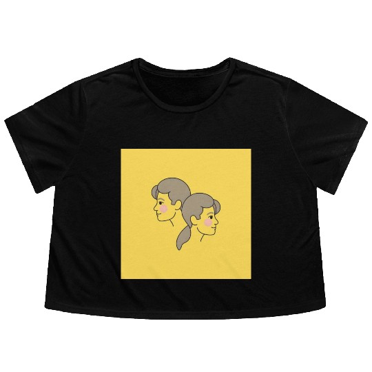 Serenity Star Signs - Gemini Flowy Cropped Tees