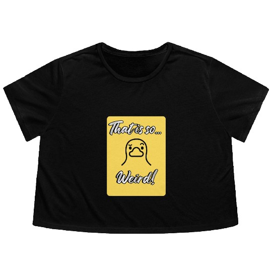 That’s So Weird – Cute Duck Reaction Flowy Cropped Tees